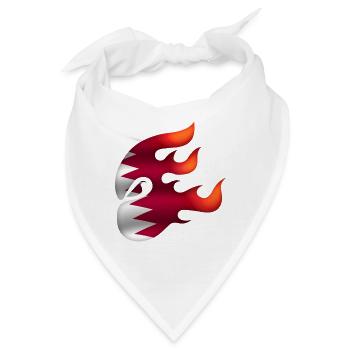 Flagge von Katar - Katar - Ninja - Bandana - Weiß - Vorne