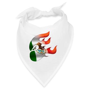 Flagge von Mexiko - Mexiko - Ninja - Bandana - Weiß - Vorne