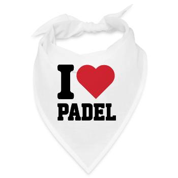 Ich liebe Padel - Bandana - Weiß - Vorne