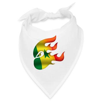 Flagge von Senegal - Senegal - Ninja - Bandana - Weiß - Vorne