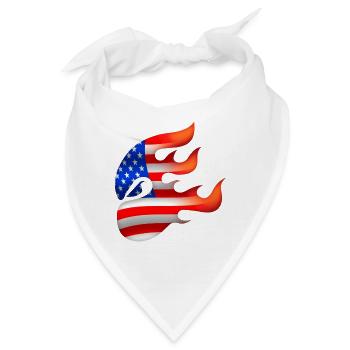 Flagge der Vereinigten Staaten - USA - Ninja - Bandana - Weiß - Vorne
