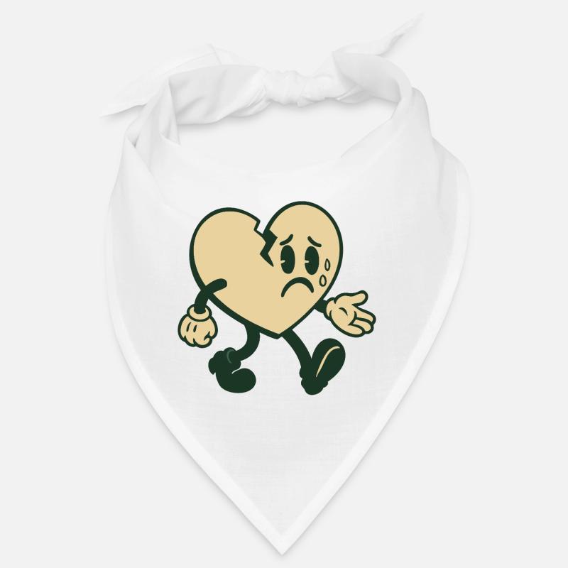 Broken heart with sad expression Bandana