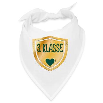 3. Klasse Grundschule - Grundschüler Drittklässler - Bandana - Weiß - Vorne
