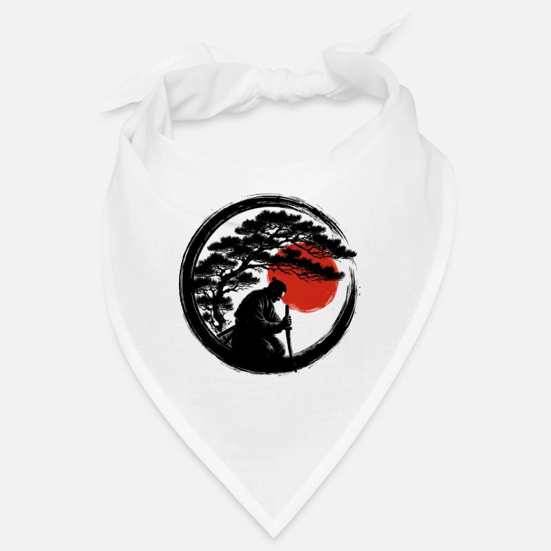 Enso Samurai Meditation with Red Sun Bandana