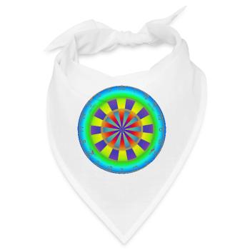 Dartboard Rainbow - Bandana - Weiß - Vorne