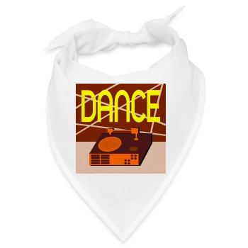 SCHALLPLATTEN MUSIK RETRO TANZEN - Bandana - Weiß - Vorne