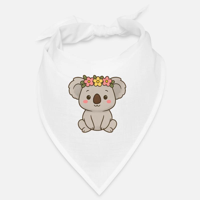 Süßer Koala mit Blumenkranz Bandana
