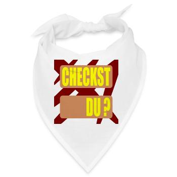 CHECKST DU WORTSCHATZ - Bandana - Weiß - Vorne