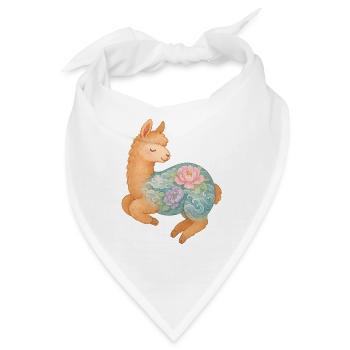 Yakuza Lama – Süße Pastell-Tattoo-Kunst - Bandana - Weiß - Vorne
