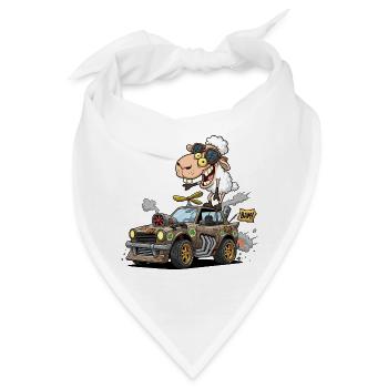 Skurrile Schafe, die brüllen - Bandana - Weiß - Vorne