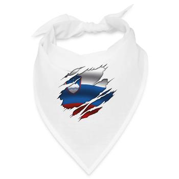 Flagge von Slowenien - Slowenien - Zerrissene Flagge - Bandana - Weiß - Vorne