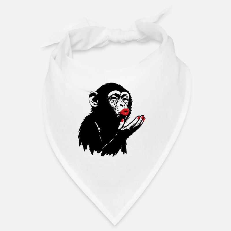 Alte Affendame schickt einen Kuss an Dich Bandana