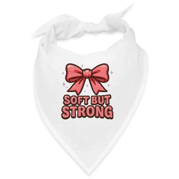 Soft but Strong – Schleife - Bandana - Weiß - Vorne