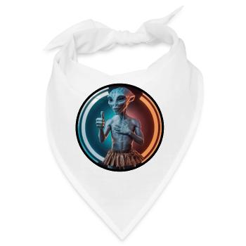 Woke alien - Bandana - Weiß - Vorne