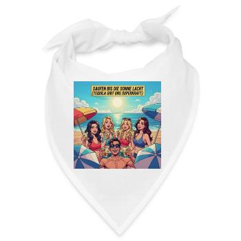 Saufen bis die Sonne lach - Bandana - Weiß - Vorne