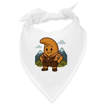 Lederhosen Kipferl - Bandana - Weiß - Vorne