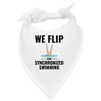 Humorvolle Beine Ertrinken Synchronschwimmen - Bandana - Weiß - Vorne