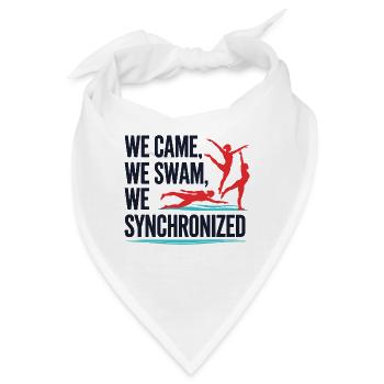 Wir kamen, wir schwammen, wir synchronschwimmen Design - Bandana - Weiß - Vorne