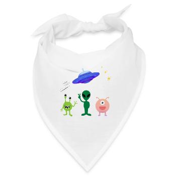 Außerirdischer Gruß - Bandana - Weiß - Vorne
