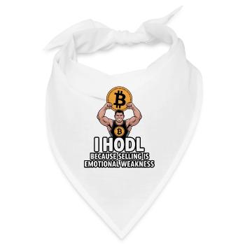 Bitcoin HODL Motivationsdesign - Bandana - Weiß - Vorne