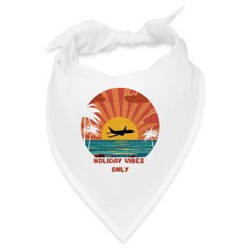Sonnenuntergang Flugzeug Urlaub Design - Bandana - Weiß - Vorne