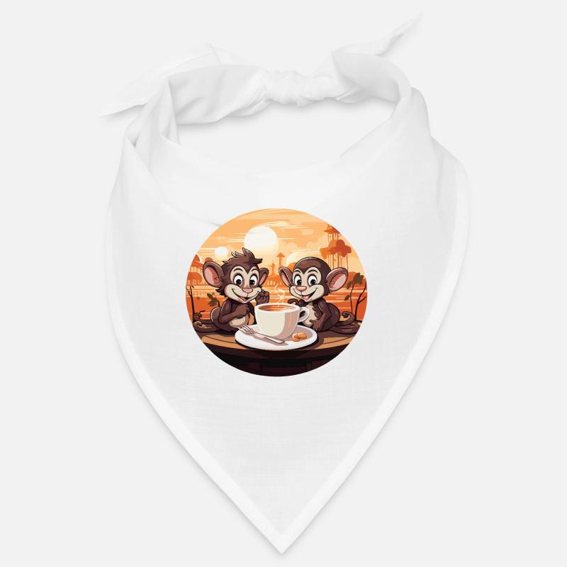 Monkey Brew Coffee Art Print Bandana