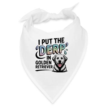 Golden Retriever Humor Derp Zitat - Bandana - Weiß - Vorne