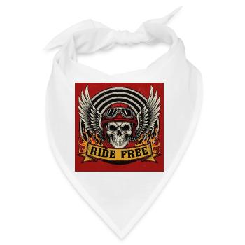Ride Free - Bandana - Weiß - Vorne