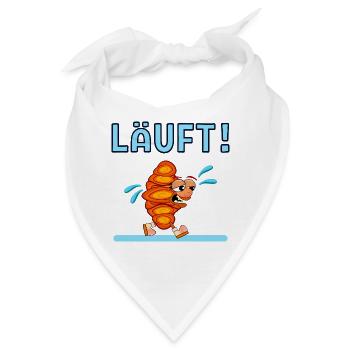 LAUFEN LÄUFT JOGGEN FRANZBRÖTCHEN - Bandana - Weiß - Vorne