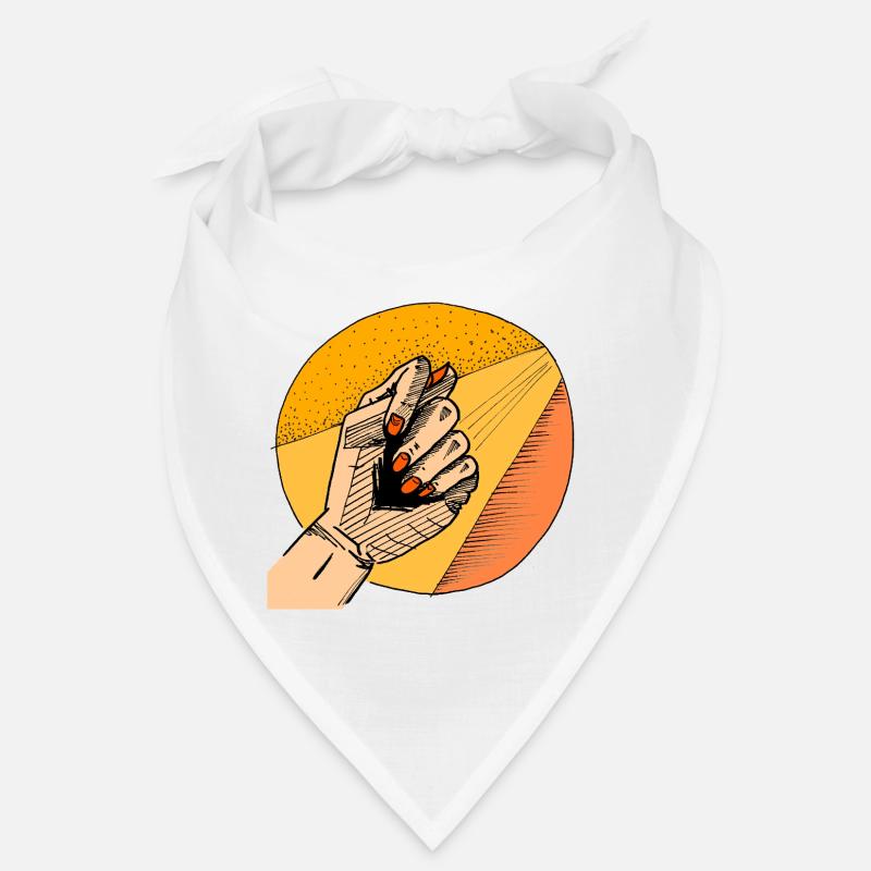 Powerful hand movement in retro design Bandana