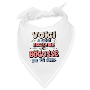 Alles Gute zum 75. Geburtstag Humor - Bandana - Weiß - Vorne