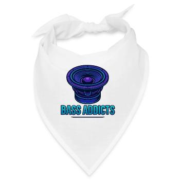 Bass Addicts Neon-Subwoofer-Design - Bandana - Weiß - Vorne