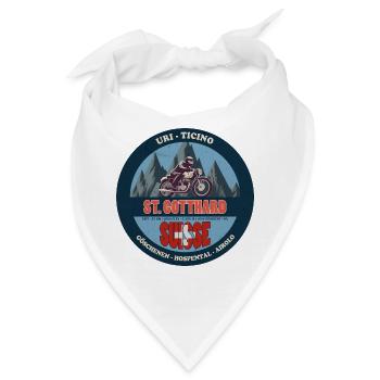St. Gotthard Pass, Uri, Tessin, Schweiz, Schweiz - Bandana - Weiß - Vorne
