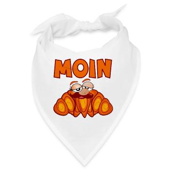 MOIN FRANZBRÖTCHEN SCHNURRBART MANN - Bandana - Weiß - Vorne