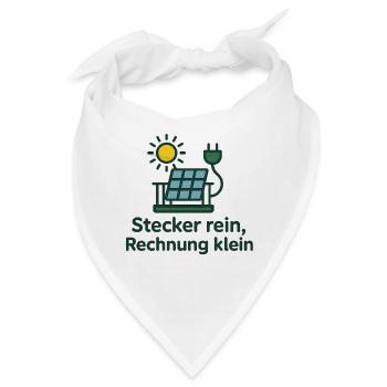 Stecker rein, Rechnung klein - Bandana - Weiß - Vorne