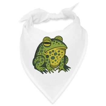 Skurrile grüne Frosch-Illustration - Bandana - Weiß - Vorne