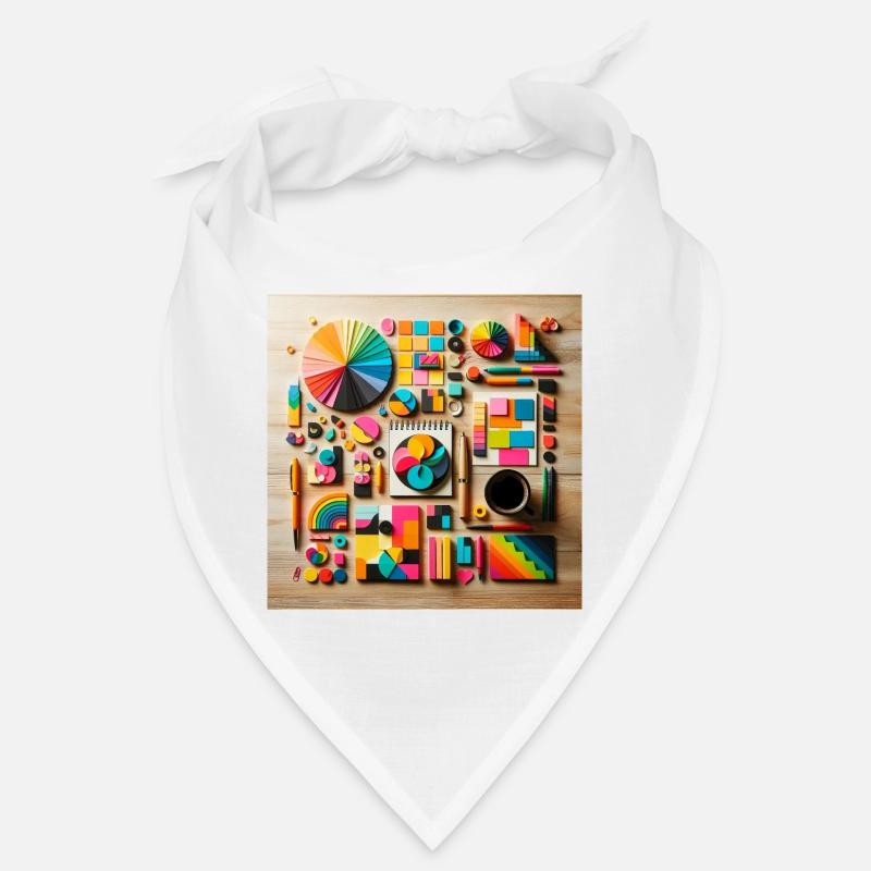 Composition abstraite de formes colorées Bandana