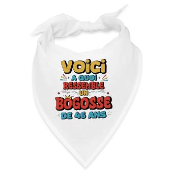 Humor &amp; Resilienz 46 Jahre - Bandana - Weiß - Vorne