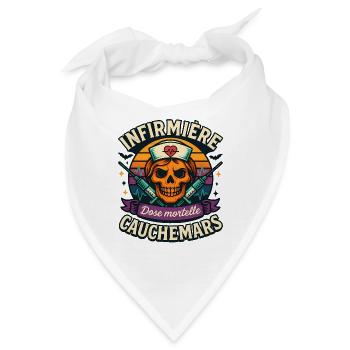 Krankenschwester Halloween Tödliche Dosis Albträume - Bandana - Weiß - Vorne