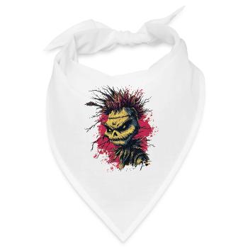 Punkrock Vogelscheuche - Bandana - Weiß - Vorne