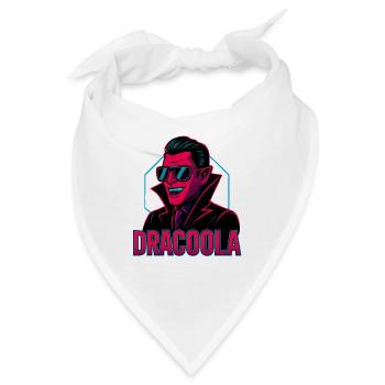 Dracula Dracoola Neon Retro Illustration - Bandana - Weiß - Vorne