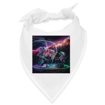 Galactic Alien Band Konzert T-Shirt - Bandana - Weiß - Vorne