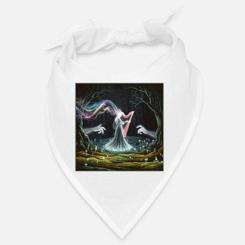 Conception de la sorcière de la harpe de la forêt enchantée Bandana