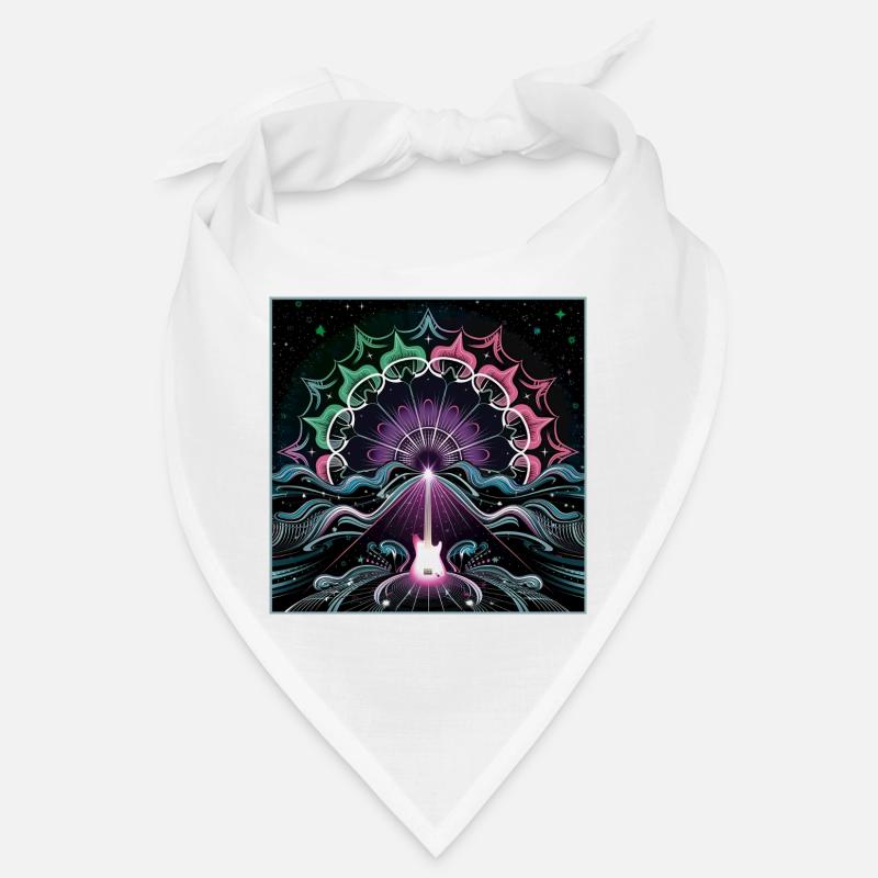 Neon Psychedelic Guitar Masterpiece Bandana