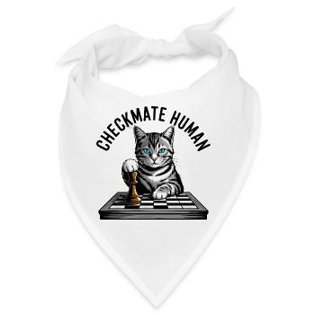 Schachmatt menschliche Schachkatze - Bandana - Weiß - Vorne