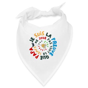 Humorvolles 🎮 Geburtsgeschenk Gamer Papa - Bandana - Weiß - Vorne