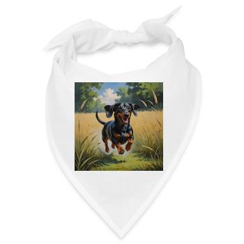 Joyful Terrier in der Natur - Bandana - Weiß - Vorne