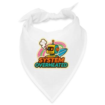 Retro Robot Surfkunst Design - Bandana - Weiß - Vorne