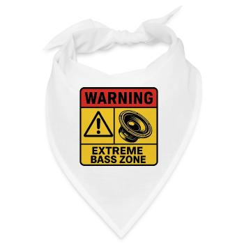 Warnung vor extremen Basszonen - Bandana - Weiß - Vorne