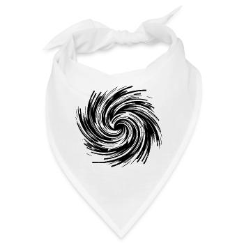 Hypnotischer Wirbel Schwarzes Loch Rotation - Bandana - Weiß - Vorne